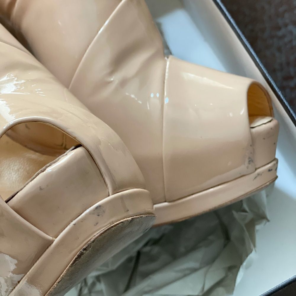 GIUSEPPE ZANOTTI Sharon Vernice Leather Blush Platform, SZ 9.5 - Picture 3 of 7